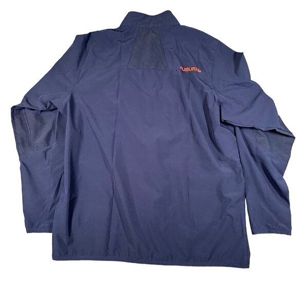 Auburn Tigers Mens XL Under Armour Navy Blue Full Zip Long Sleeve Windbreaker - Picture 8 of 10